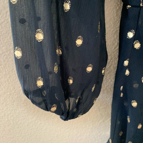 ❣️Scoop NYC Women’s HOLIDAY Gold Dotted Black Dress NWT Size L❣️ - Picture 4 of 10